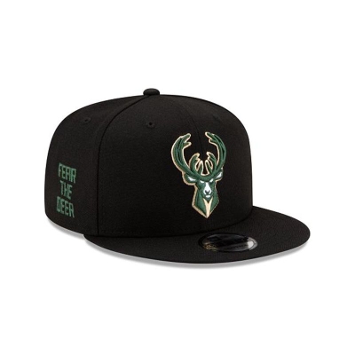 Milwaukee Bucks Gorra | New Era NBA Statement Edition 9fifty Snapback Cap Mexico - Negros